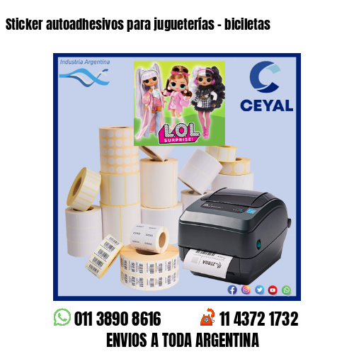 Sticker autoadhesivos para jugueterías – biciletas