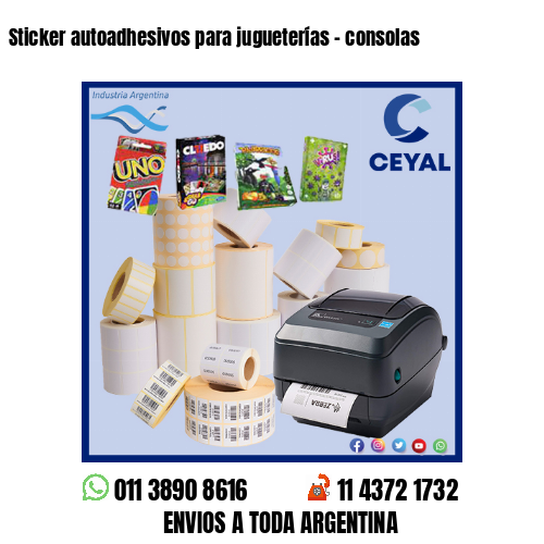 Sticker autoadhesivos para jugueterías – consolas