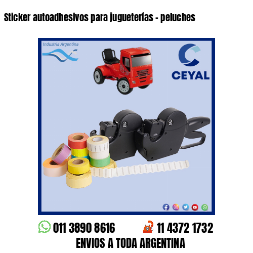 Sticker autoadhesivos para jugueterías – peluches