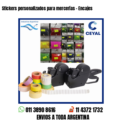 Stickers personalizados para mercerías – Encajes