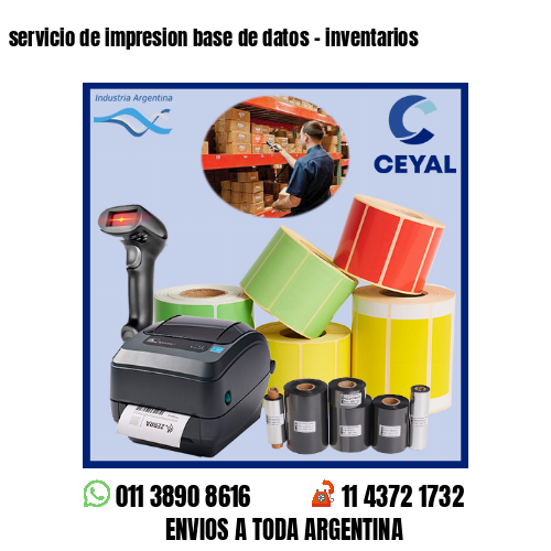 servicio de impresion base de datos – inventarios