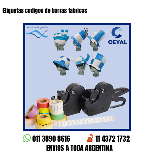 Etiquetas codigos de barras fabricas