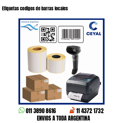 Etiquetas codigos de barras locales