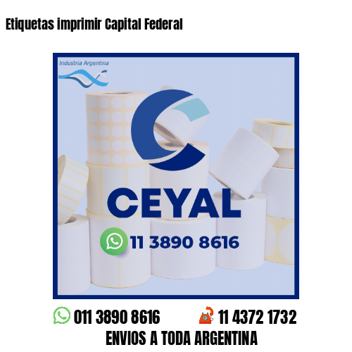 Etiquetas imprimir Capital Federal