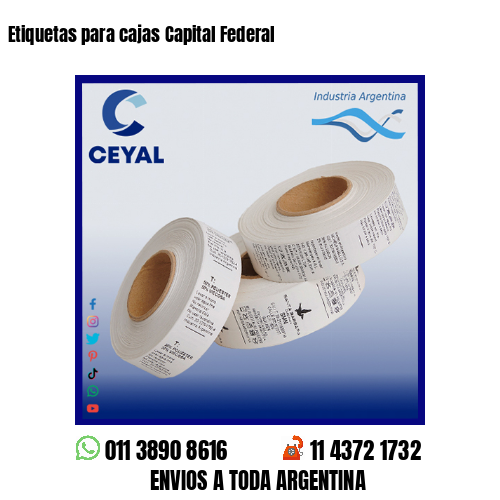 Etiquetas para cajas Capital Federal