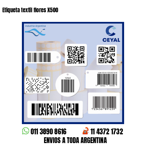 Etiqueta textil flores X500