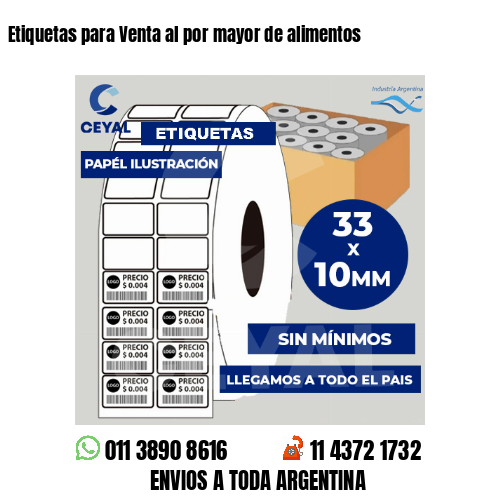 Etiquetas para Venta al por mayor de alimentos