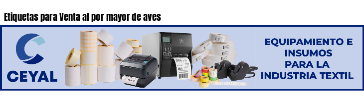 Etiquetas para Venta al por mayor de aves