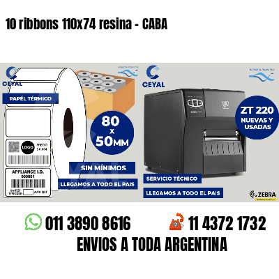 10 ribbons 110x74 resina - CABA