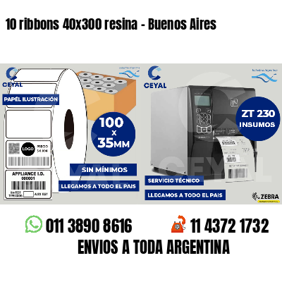 10 ribbons 40x300 resina - Buenos Aires