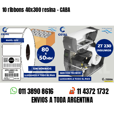 10 ribbons 40x300 resina - CABA