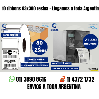 10 ribbons 83x300 resina - Llegamos a toda Argentina