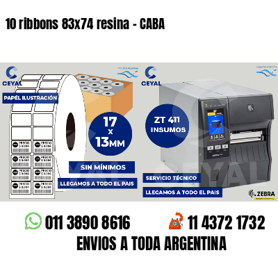 10 ribbons 83x74 resina - CABA