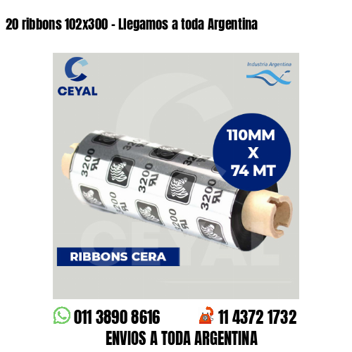 20 ribbons 102×300 – Llegamos a toda Argentina