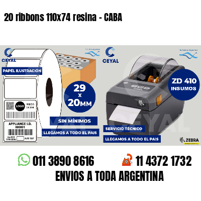 20 ribbons 110x74 resina - CABA