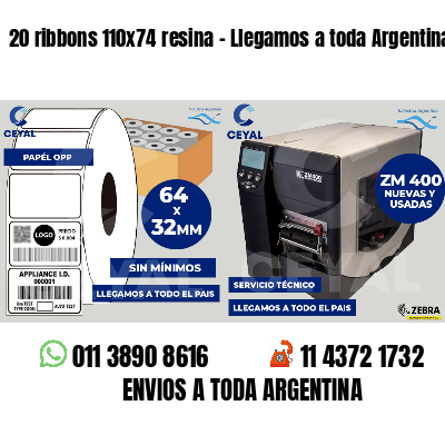 20 ribbons 110x74 resina - Llegamos a toda Argentina