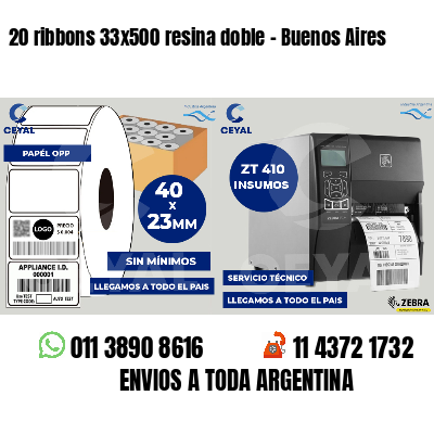 20 ribbons 33x500 resina doble - Buenos Aires