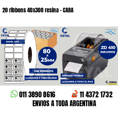 20 ribbons 40x300 resina - CABA
