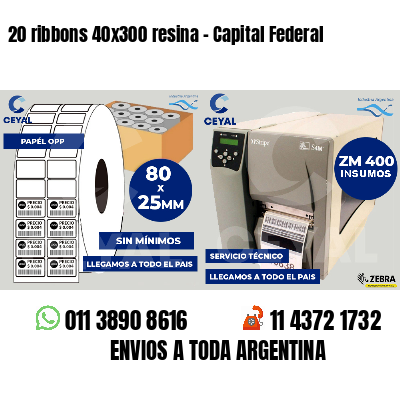20 ribbons 40x300 resina - Capital Federal