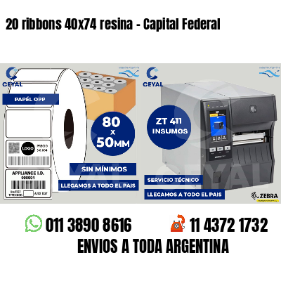 20 ribbons 40x74 resina - Capital Federal