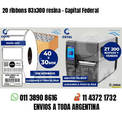 20 ribbons 83x300 resina - Capital Federal