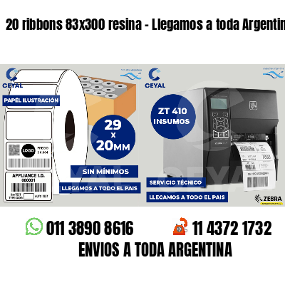 20 ribbons 83x300 resina - Llegamos a toda Argentina