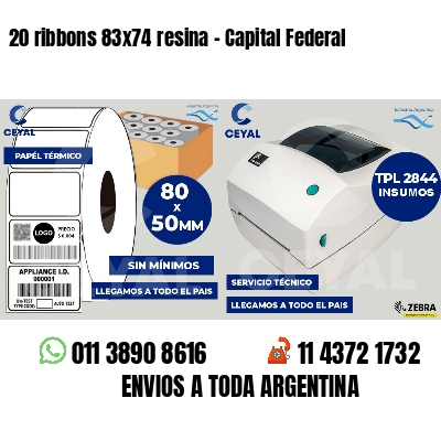 20 ribbons 83x74 resina - Capital Federal