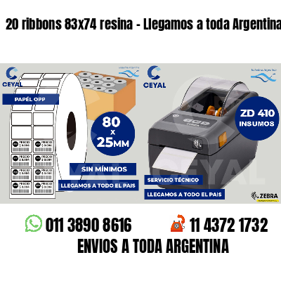20 ribbons 83x74 resina - Llegamos a toda Argentina