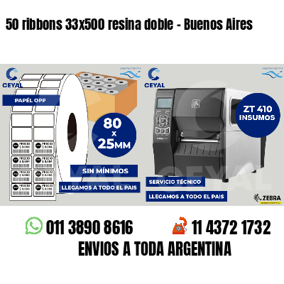 50 ribbons 33x500 resina doble - Buenos Aires