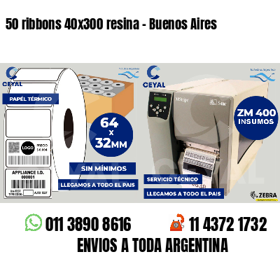 50 ribbons 40x300 resina - Buenos Aires