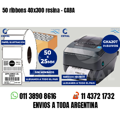 50 ribbons 40x300 resina - CABA