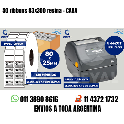 50 ribbons 83x300 resina - CABA
