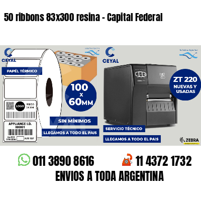 50 ribbons 83x300 resina - Capital Federal