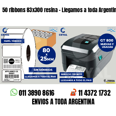 50 ribbons 83x300 resina - Llegamos a toda Argentina
