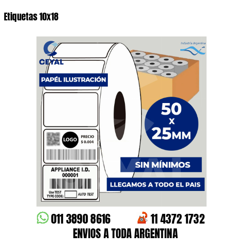 Etiquetas 10×18