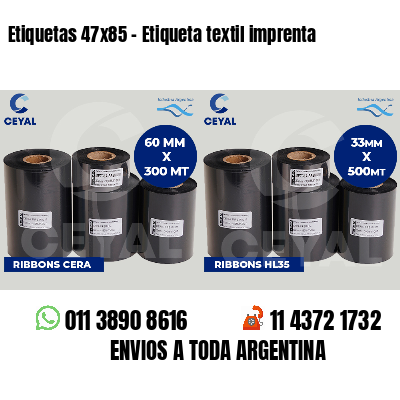 Etiquetas 47x85 - Etiqueta textil imprenta