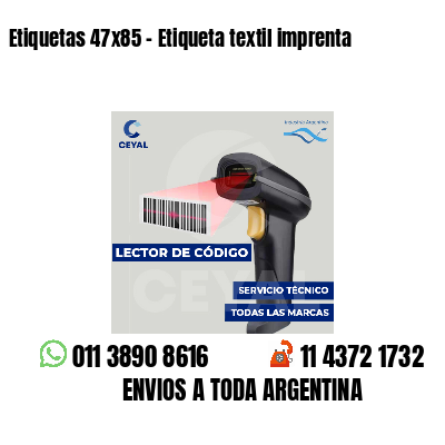 Etiquetas 47x85 - Etiqueta textil imprenta