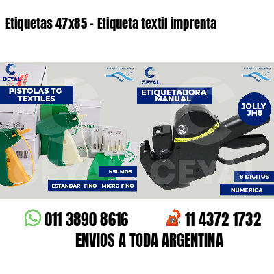 Etiquetas 47x85 - Etiqueta textil imprenta