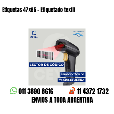 Etiquetas 47x85 - Etiquetado textil