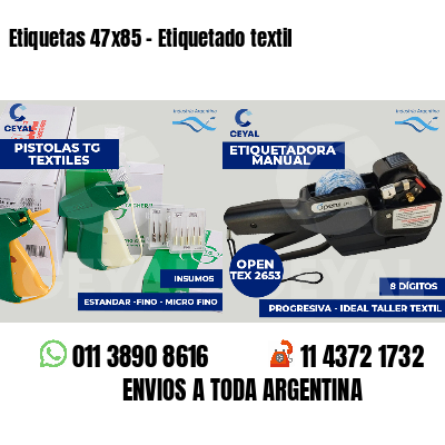 Etiquetas 47x85 - Etiquetado textil