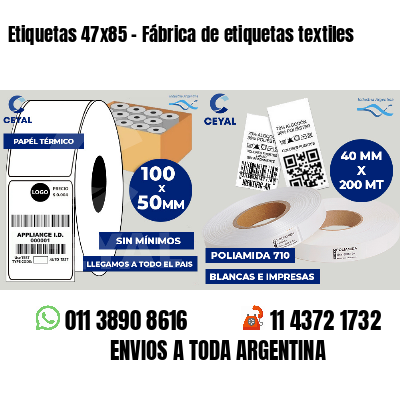 Etiquetas 47x85 - Fábrica de etiquetas textiles