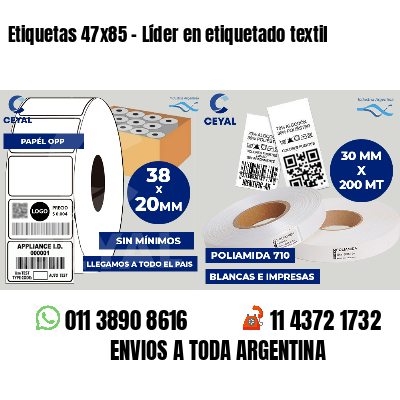 Etiquetas 47x85 - Líder en etiquetado textil