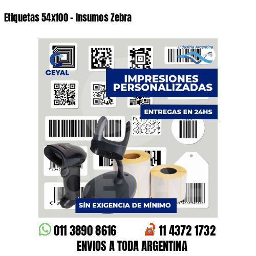 Etiquetas 54x100 - Insumos Zebra