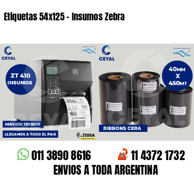 Etiquetas 54x125 - Insumos Zebra