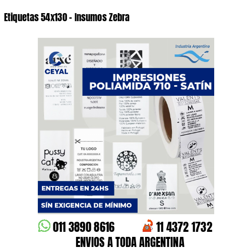 Etiquetas 54x130 - Insumos Zebra