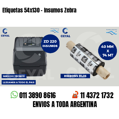 Etiquetas 54x130 - Insumos Zebra