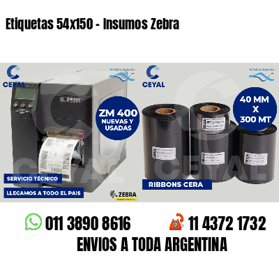 Etiquetas 54x150 - Insumos Zebra