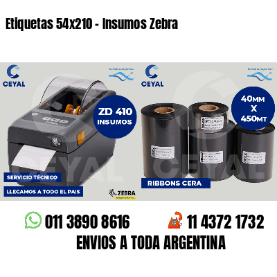 Etiquetas 54x210 - Insumos Zebra