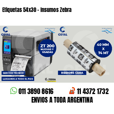 Etiquetas 54x30 - Insumos Zebra