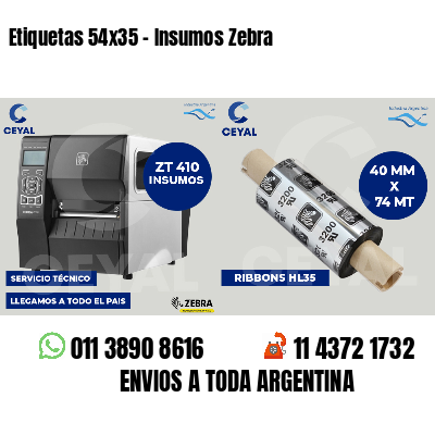 Etiquetas 54x35 - Insumos Zebra